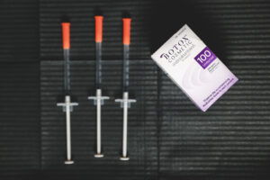 A close-up of Botox used in facial balancing in New York City